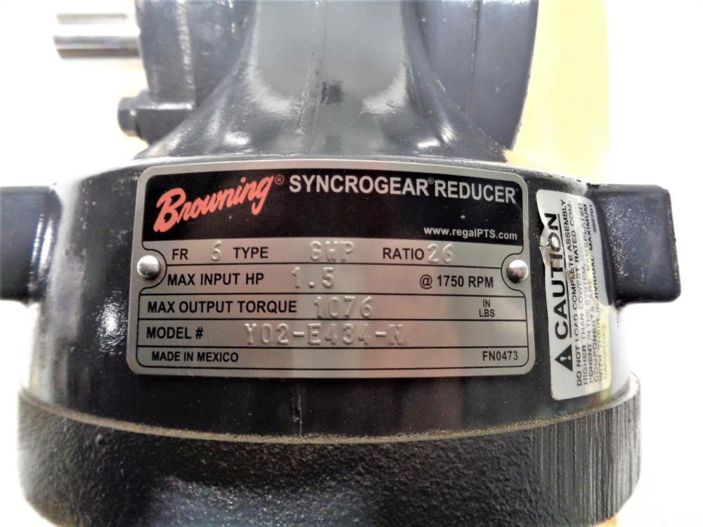 Browning Syncrogear Reducer Y02-E434-N, Ratio 26